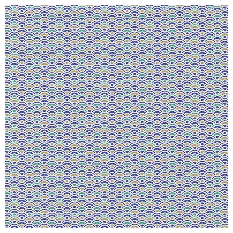Algodón estampado SOJA2 Azul / Verde